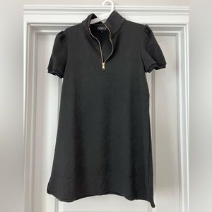 Quilted half zip dress